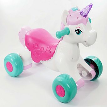 Kiddieland Lights 'N' Sounds Magical Ride-On Unicorn