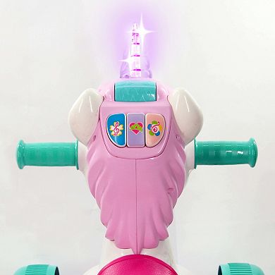 Kiddieland Lights 'N' Sounds Magical Ride-On Unicorn