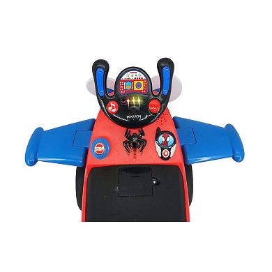 Kiddieland Marvel Spidey & His Amazing Friends Lights 'N' Sounds Activity Plane Ride-On