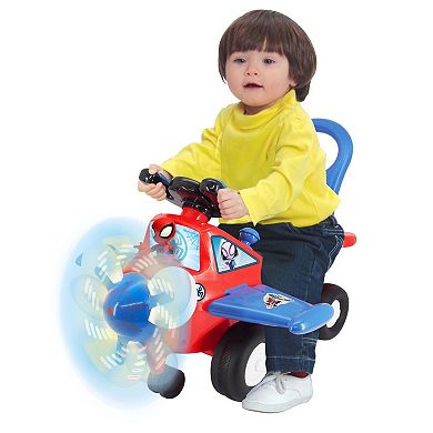 Kiddieland Marvel Spidey & His Amazing Friends Lights 'N' Sounds Activity Plane Ride-On