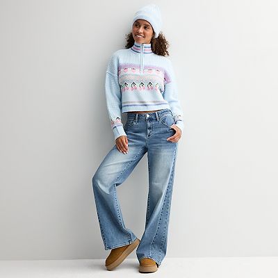 売れ筋商品|||オニール カットソー トップス レディース Juniors' Kacey Quarter-Zip Long-Sleeve Sweatshirt Multi Color Juniors' Sugar Moon Long Sleeve Quarter Zip Jacquard Sweater