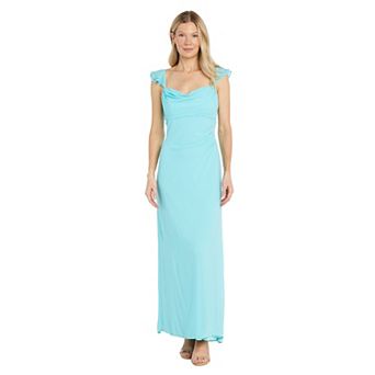 Women's R&M Richards Chiffon Layered Ruffle Sleeve Sweetheart Maxi Dress