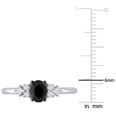 Stella Grace 14k White Gold 3/4 Carat T.W. Black & White Diamond 7-Stone Ring