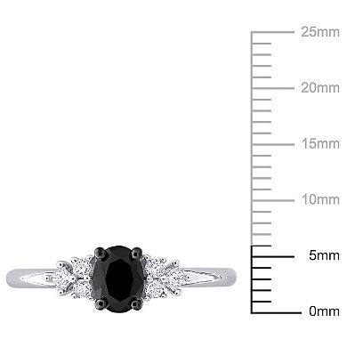 Stella Grace 14k White Gold 3/4 Carat T.W. Black & White Diamond 7-Stone Ring