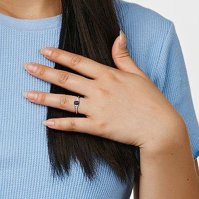 Stella Grace 14k White Gold 3/4 Carat T.W. Black & White Diamond 7-Stone Ring