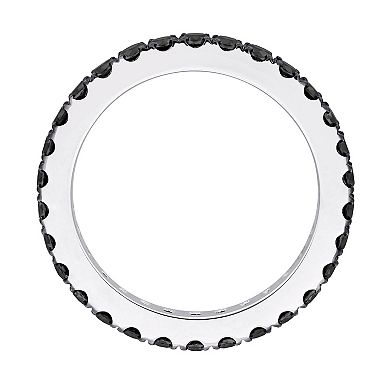 Stella Grace 14k White Gold 1 1/4 Carat T.W. Black Diamond Eternity Ring