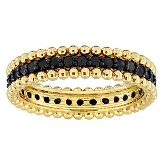 Stella Grace 14k Gold 3/5 Carat T.W. Black Diamond Eternity Ring