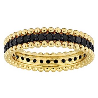Stella Grace 14k Gold 3/5 Carat T.W. Black Diamond Eternity Ring