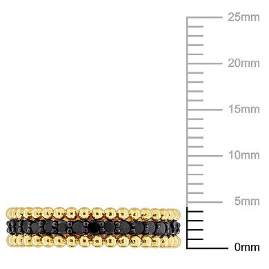 Stella Grace 14k Gold 3/5 Carat T.W. Black Diamond Eternity Ring