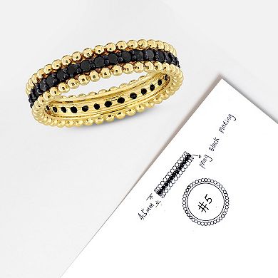 Stella Grace 14k Gold 3/5 Carat T.W. Black Diamond Eternity Ring
