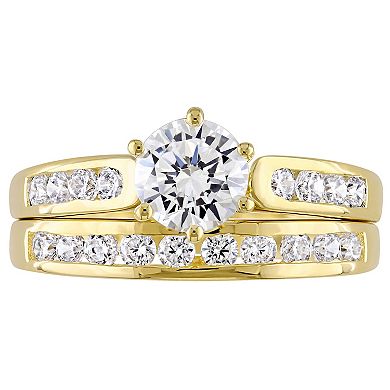 Stella Grace 18k Gold Over Silver Cubic Zirconia Bridal Ring Set