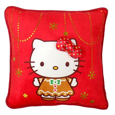 Hello Kitty Golden Christmas Decorative Pillow