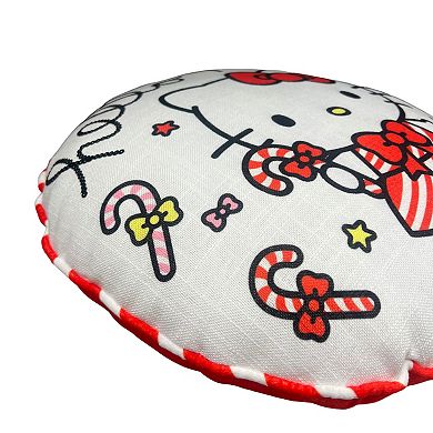Hello Kitty Candy Cane Christmas Decorative Pillow