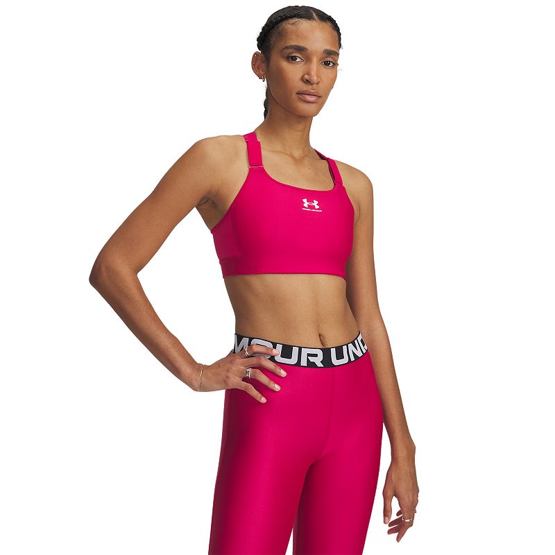 Women's Under Armour HeatGear® Armour High-Impact Sports Bra, Size: Small, Shaded Pink