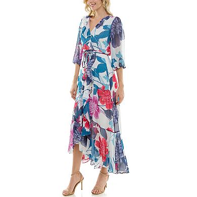 Maison Tara Twill Faux Wrap Dress