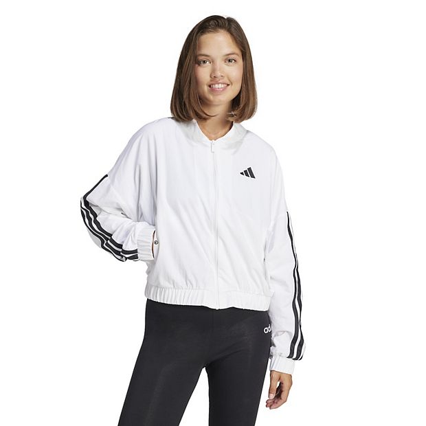 ★adidas★W ESS 3S LIFSTYLE WOVEN BOMBER JACKET★追跡可 adidas Essentials 3-Stripes Lifestyle Woven Bomber Jacket