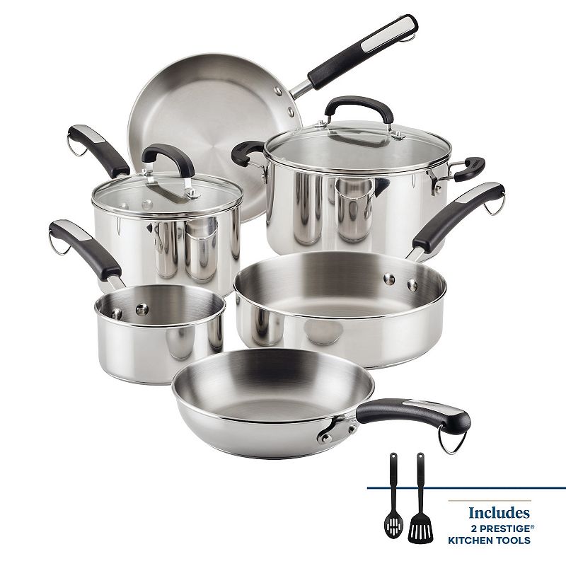 UPC 631899700803 product image for Farberware® Brilliance 10-pc. Stainless Steel Cookware Set, None | upcitemdb.com