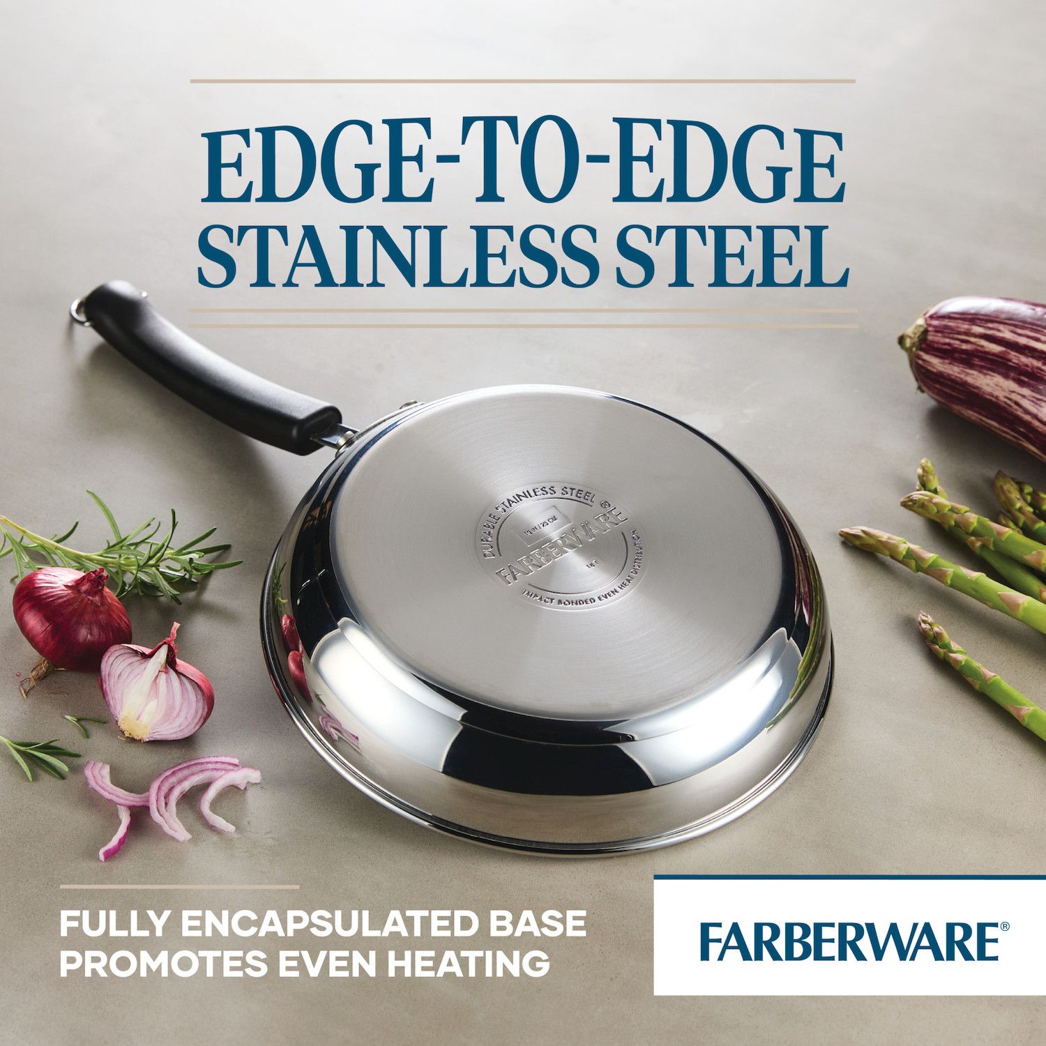Farberware Brilliance Stainless Steel Wok - 14 Inch, Induction Compatible, Dishwasher & Metal Utensil Safe Stir Fry Pan