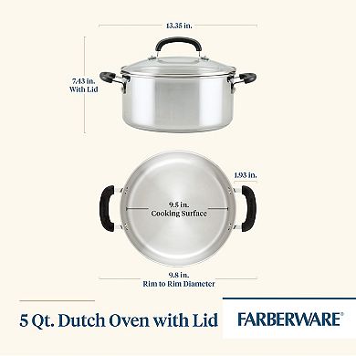 Farberware® Brilliance Stainless Steel 5-qt. Dutch Oven with Lid