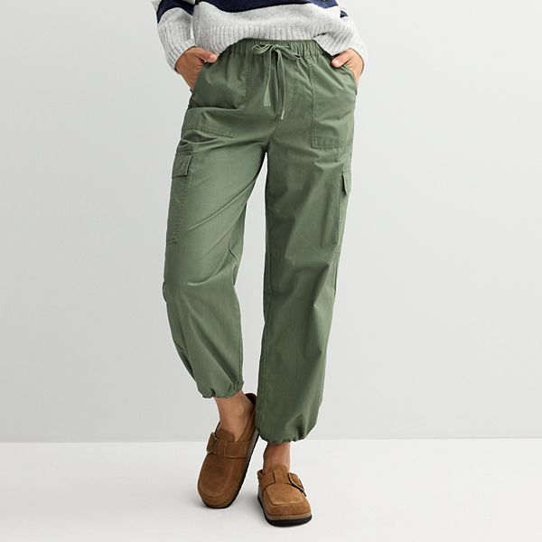 Women's Sonoma Goods For Life® Parachute Pants - Manolo Olive (X SMALL)
