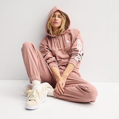 Women's adidas Essentials 3-Stripes Sportswear Quarter-Zip Hoodie