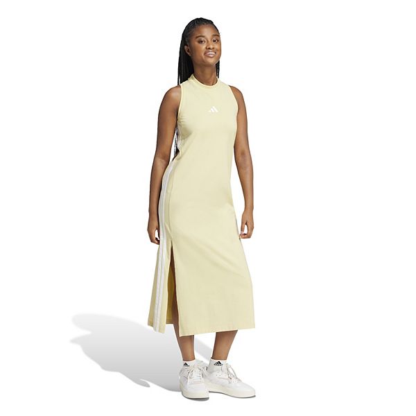【Adidas コリア】 Essentials 3-Stripes Long Racerback Dress adidas Women's Essentials 3-Stripes Long Racerback Dress
