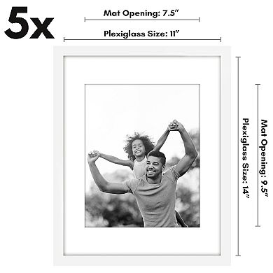 Americanflat Picture Frames with Plexiglass 5 Pack