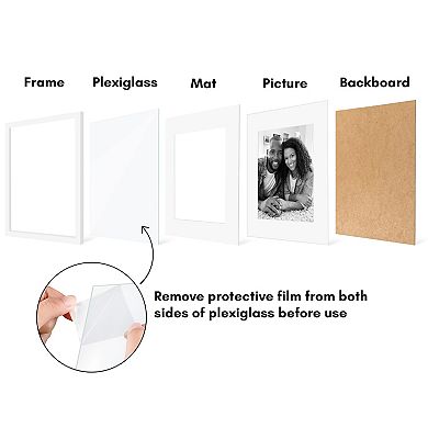 Americanflat Picture Frames with Plexiglass 5 Pack