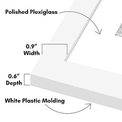 Americanflat Picture Frames with Plexiglass 5 Pack