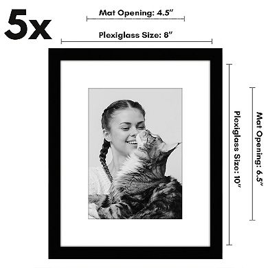Americanflat Picture Frames with Plexiglass 5 Pack