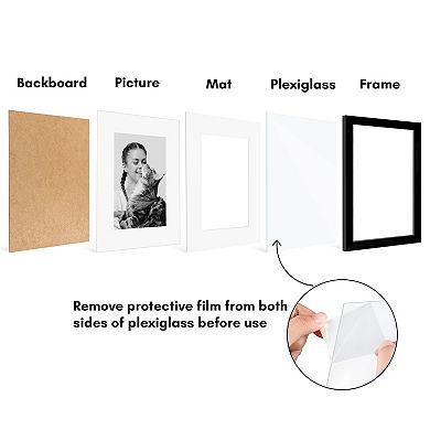 Americanflat Picture Frames with Plexiglass 5 Pack