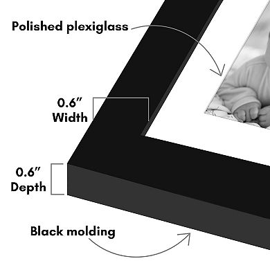 Americanflat Picture Frames with Plexiglass 5 Pack