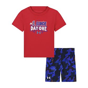 Baby & Toddler Boy Under Armour UA Printed Tech Tee & Shorts Set