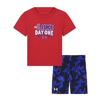 Baby & Toddler Boy Under Armour UA Printed Tech Tee & Shorts Set
