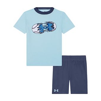 Baby & Toddler Boy Under Armour Tech Baseball Short Sleeve Graphic Tee & Shorts Set