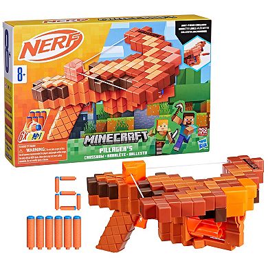 Nerf Minecraft Pillager's Crossbow Dart Blaster Toy