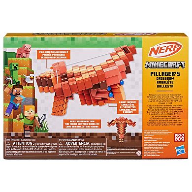 Nerf Minecraft Pillager's Crossbow Dart Blaster Toy