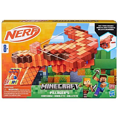 Nerf Minecraft Pillager's Crossbow Dart Blaster Toy