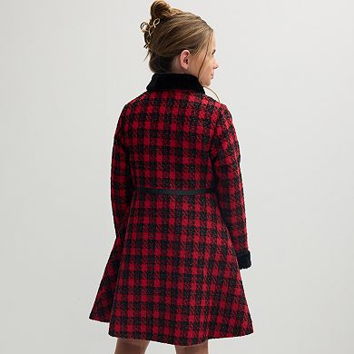 Girls 7-16 Blueberi Boulevard 2-Piece Boucle Coat & Dress Set