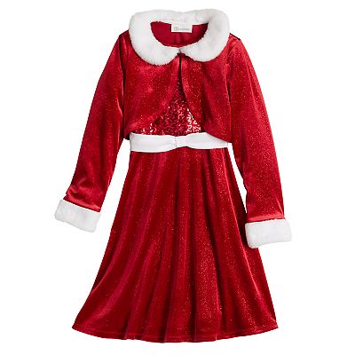 white christmas dresses Baby Girls' Short-Sleeve Party Dress and Panty, 2-Piece Set main image 1