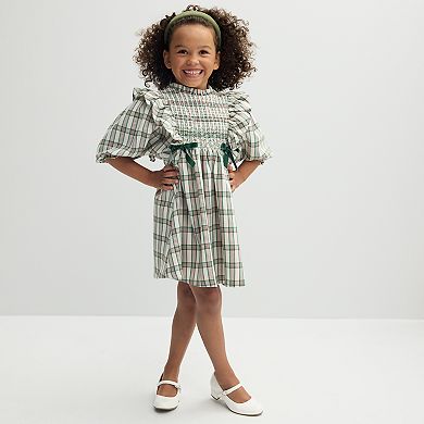 Girls 4-20 Bonnie Jean Plaid Smocking Dress in Regular & Plus Size