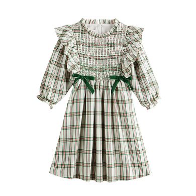 Girls 4-20 Bonnie Jean Plaid Smocking Dress in Regular & Plus Size