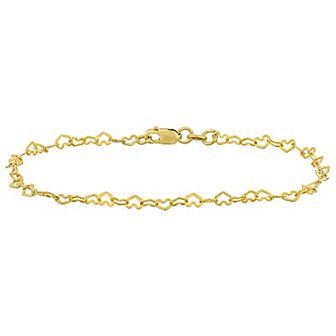 Stella Grace 14k Gold Heart Link Bracelet