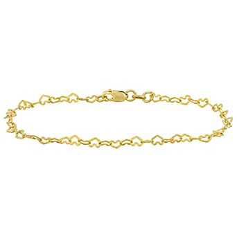Stella Grace 14k Gold Heart Link Bracelet