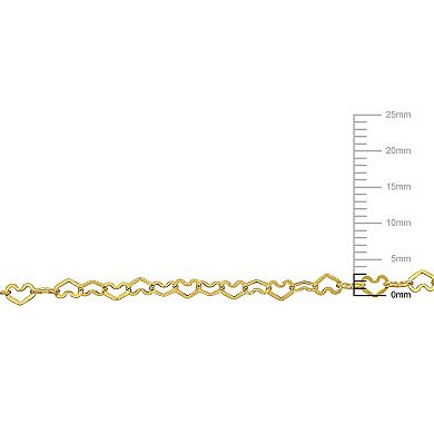 Stella Grace 14k Gold Heart Link Bracelet