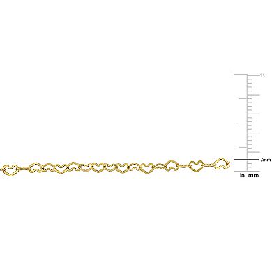 Stella Grace 14k Gold Heart Link Bracelet