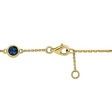 Stella Grace 14k Gold Multi-Gem Station Bracelet