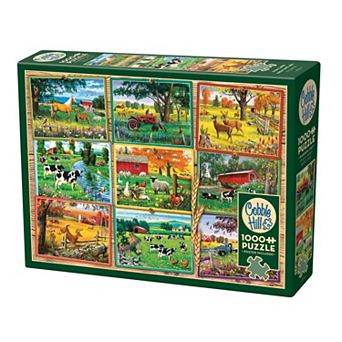 Outset Media Cobble Hill 1000 pc Puzzle: Postcards From the Farm
