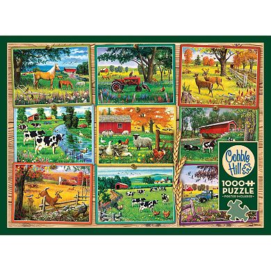 Outset Media Cobble Hill 1000 Piece Puzzle: Postcards From the Farm