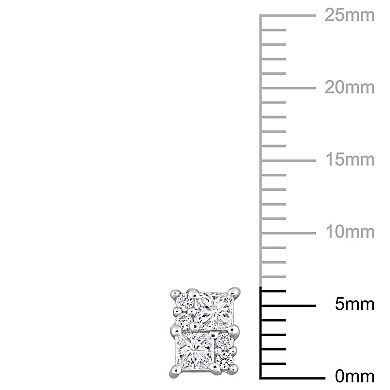 Stella Grace 14k White Gold 1/2 Carat T.W Diamond Cluster Stud Earrings